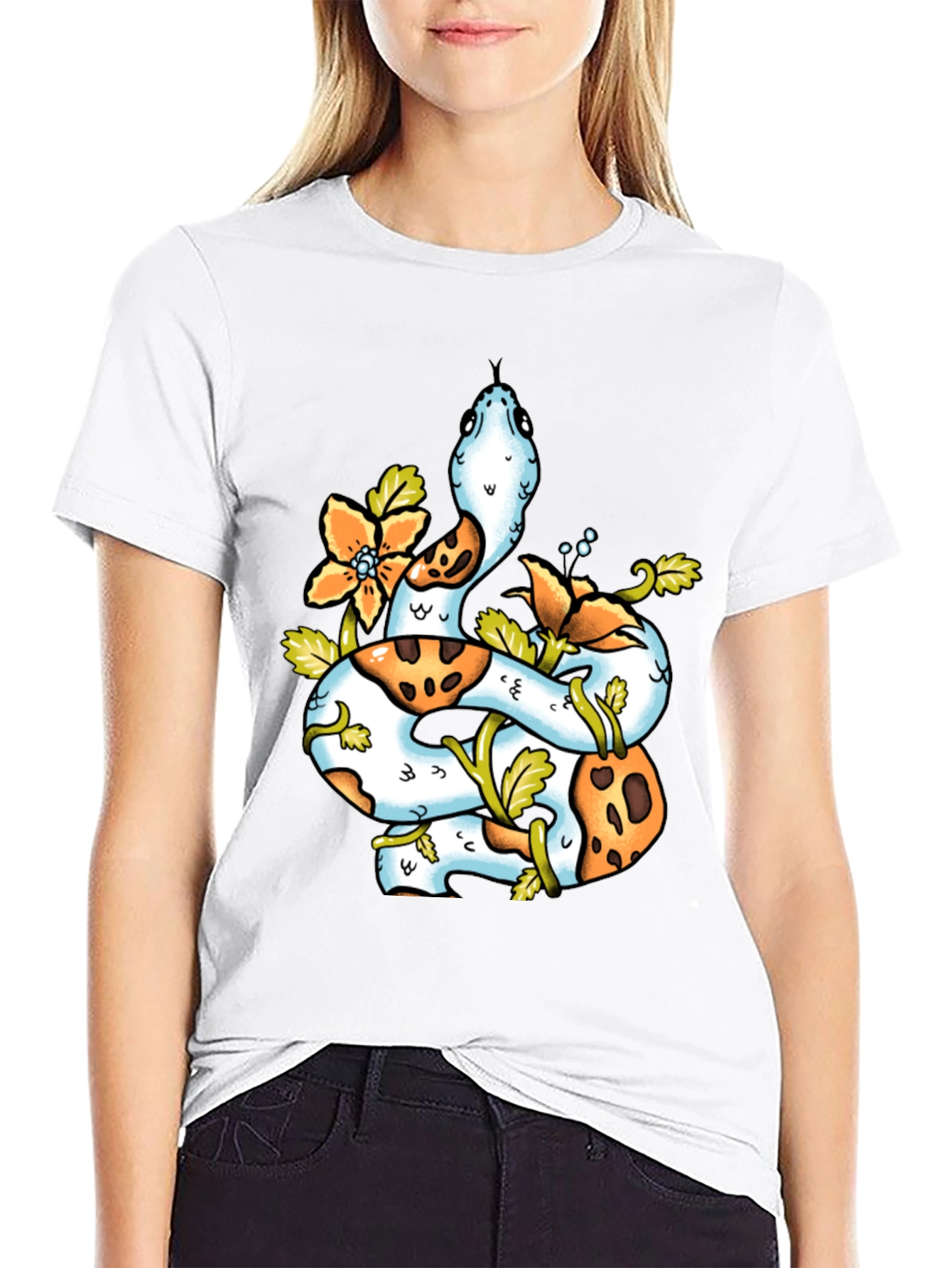 Snake & Floral T-Shirt