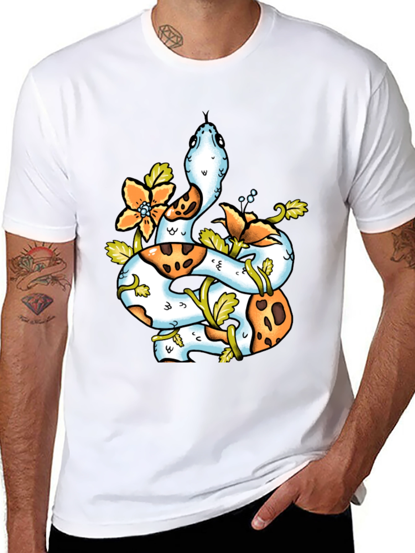 Snake & Floral T-Shirt