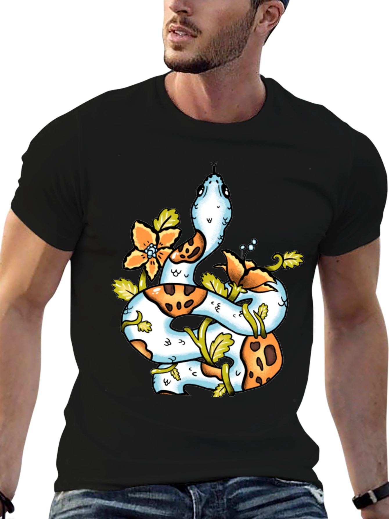 Snake & Floral T-Shirt
