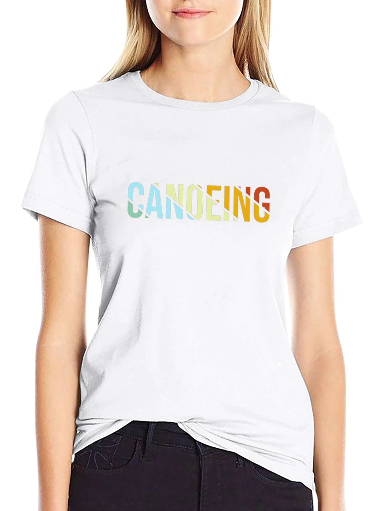 Canoeing Retro Style Graphic T-Shirt