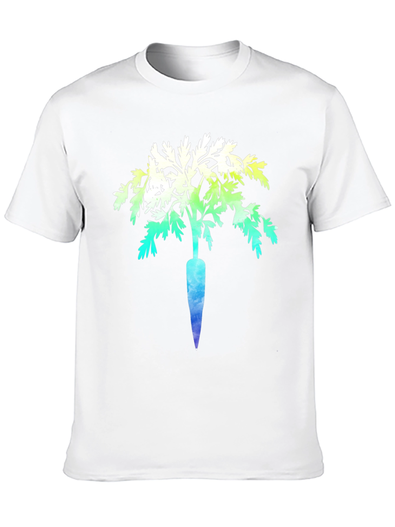 Unique Carrot Tree Graphic Print Black T-Shirt