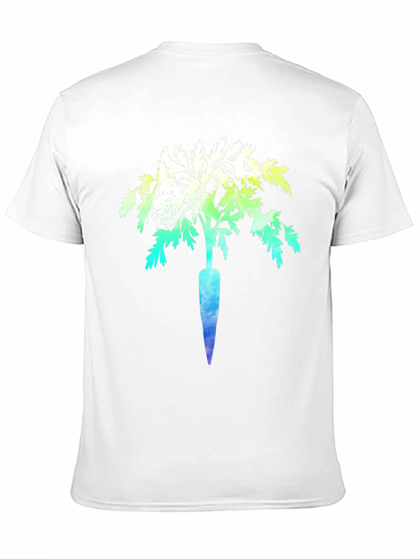 Unique Carrot Tree Graphic Print Black T-Shirt