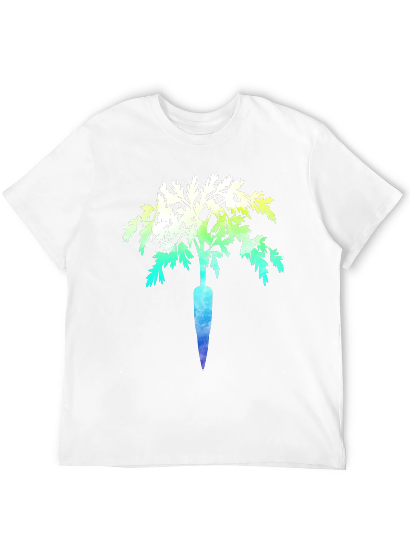 Unique Carrot Tree Graphic Print Black T-Shirt