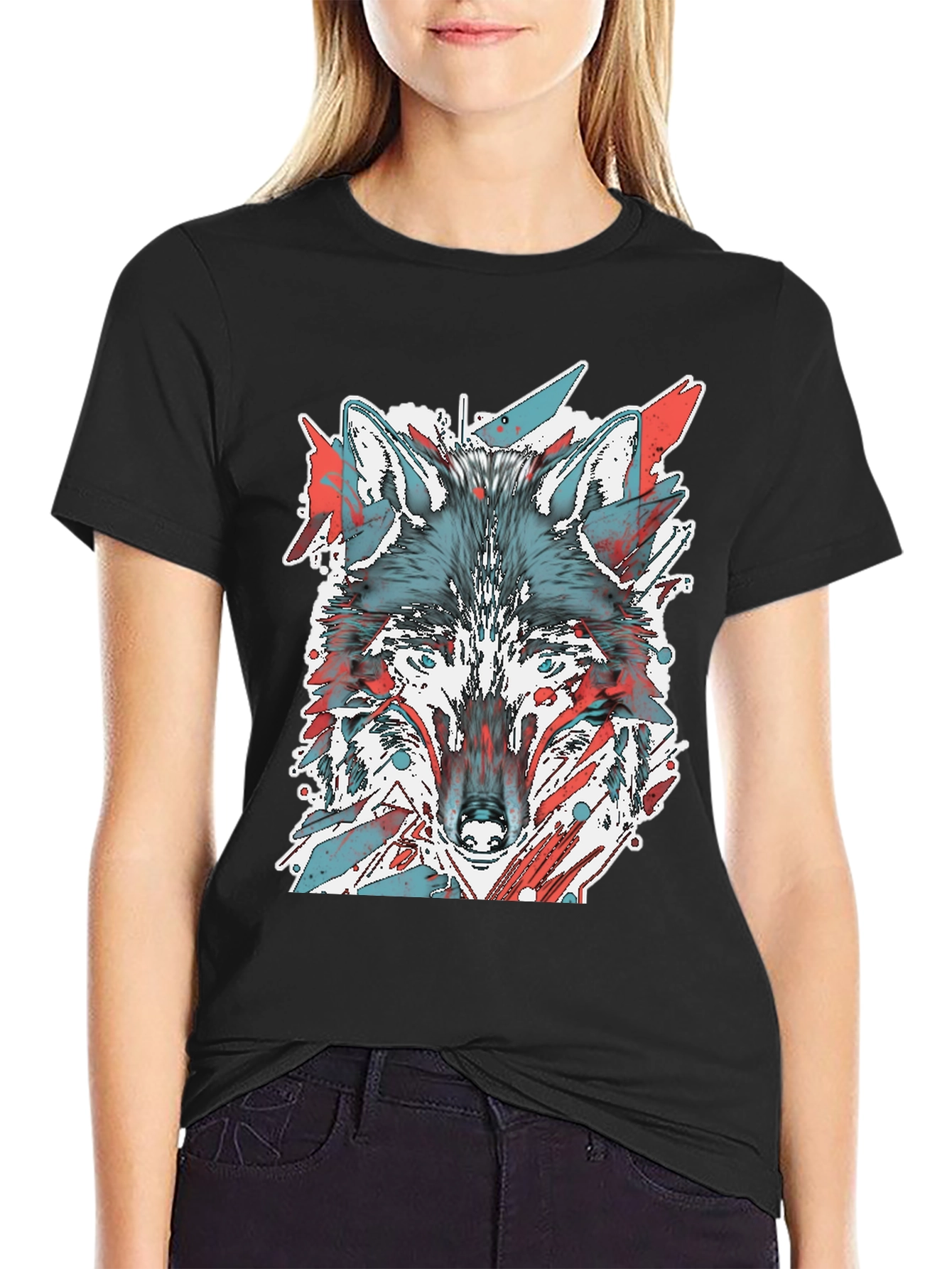 Wolf Graphic Tee - Cool Animal Print Shirt