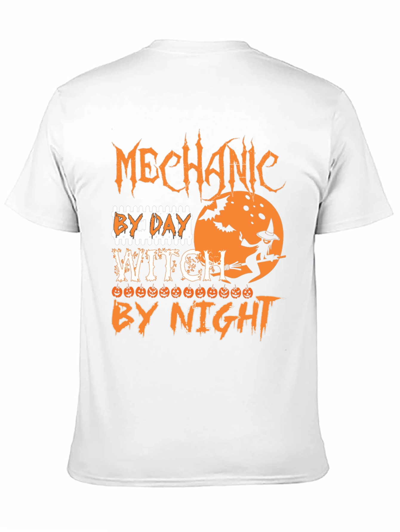 Mechanic By Day Witch By Night Halloween T-Shirt
