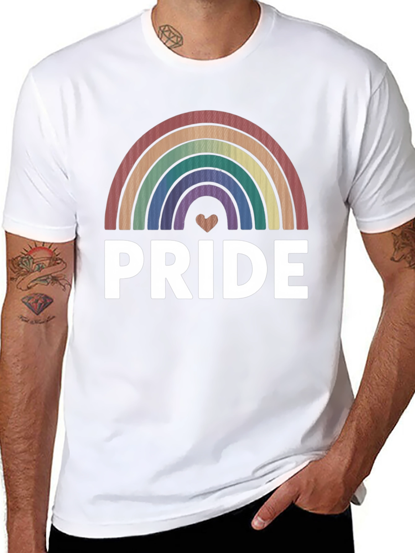 Pride Rainbow Heart T-Shirt - LGBTQ+ Pride Apparel