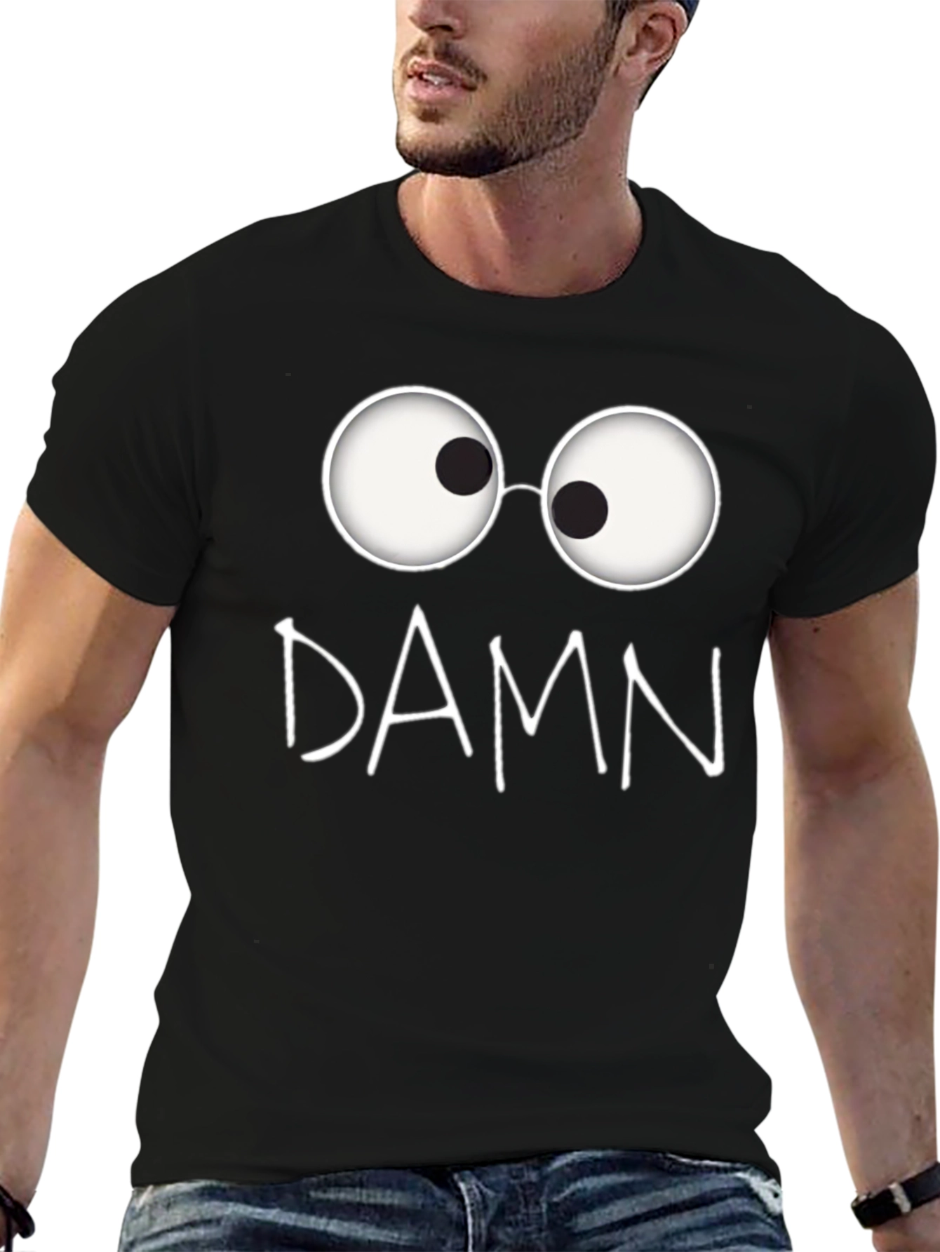 Damn Funny Graphic Tee - Black Cotton T-Shirt