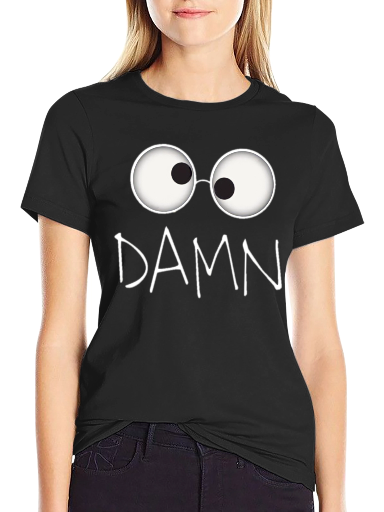 Damn Funny Graphic Tee - Black Cotton T-Shirt