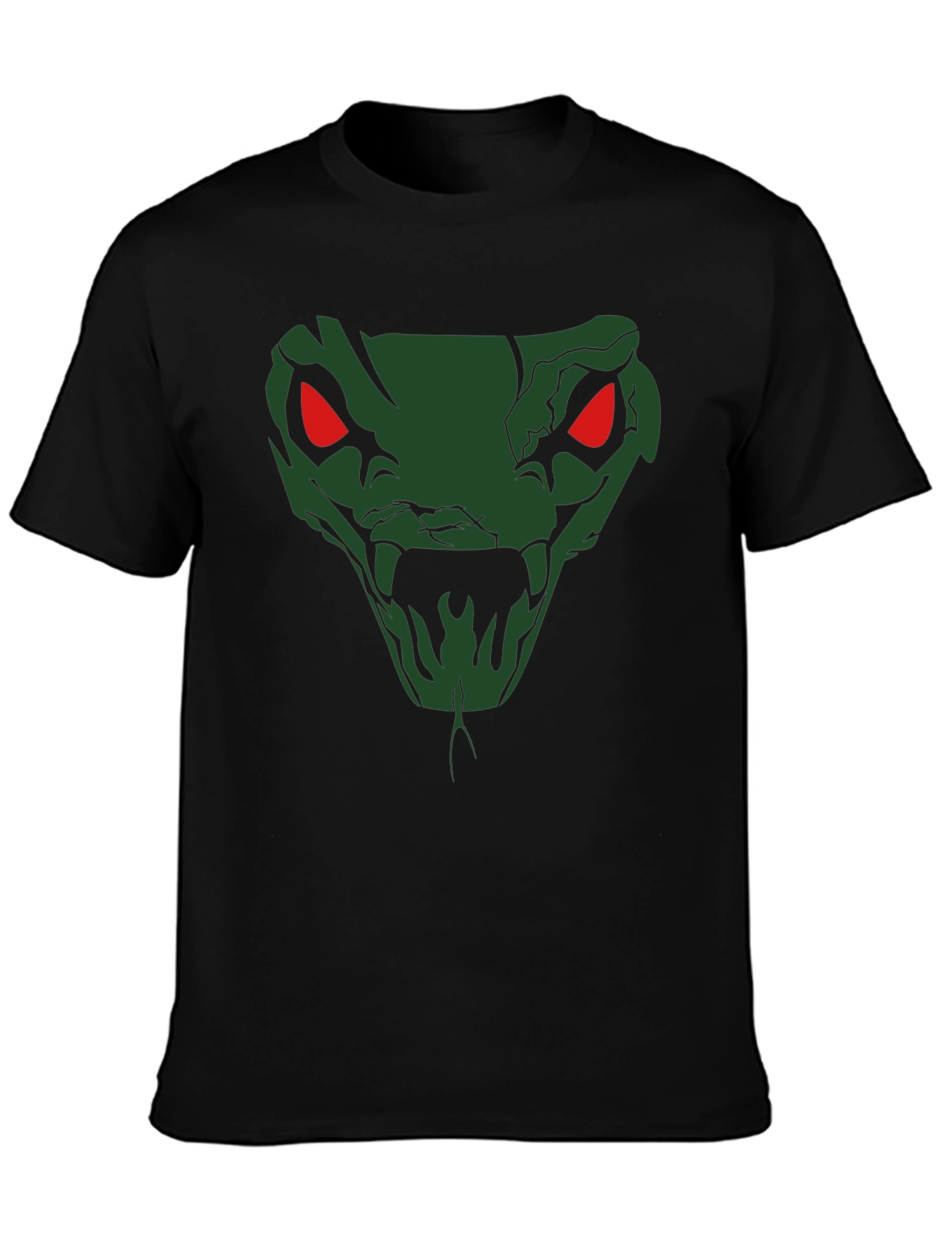Venomous Snake Graphic T-Shirt - Mens Black Tee