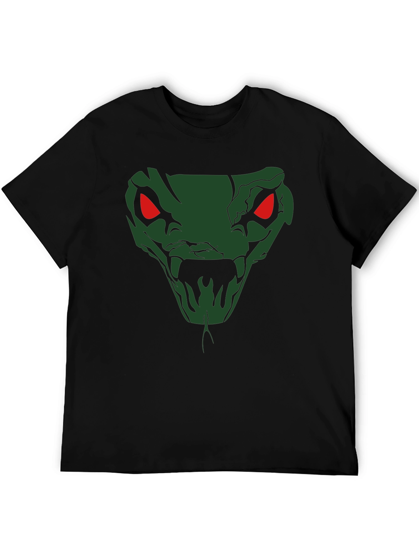 Venomous Snake Graphic T-Shirt - Mens Black Tee