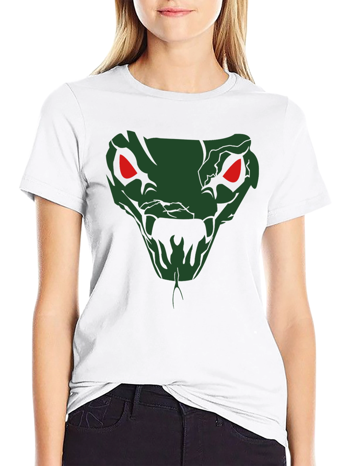 Venomous Snake Graphic T-Shirt - Mens Black Tee