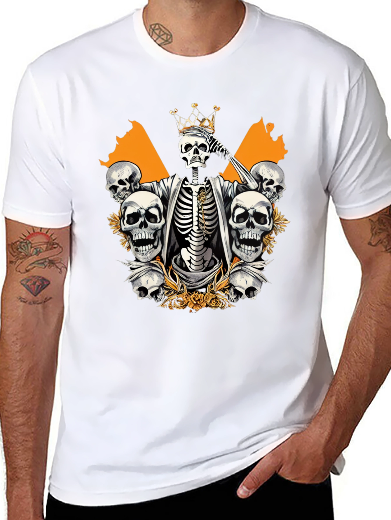 Skull King Graphic Tee - Black Cotton T-Shirt