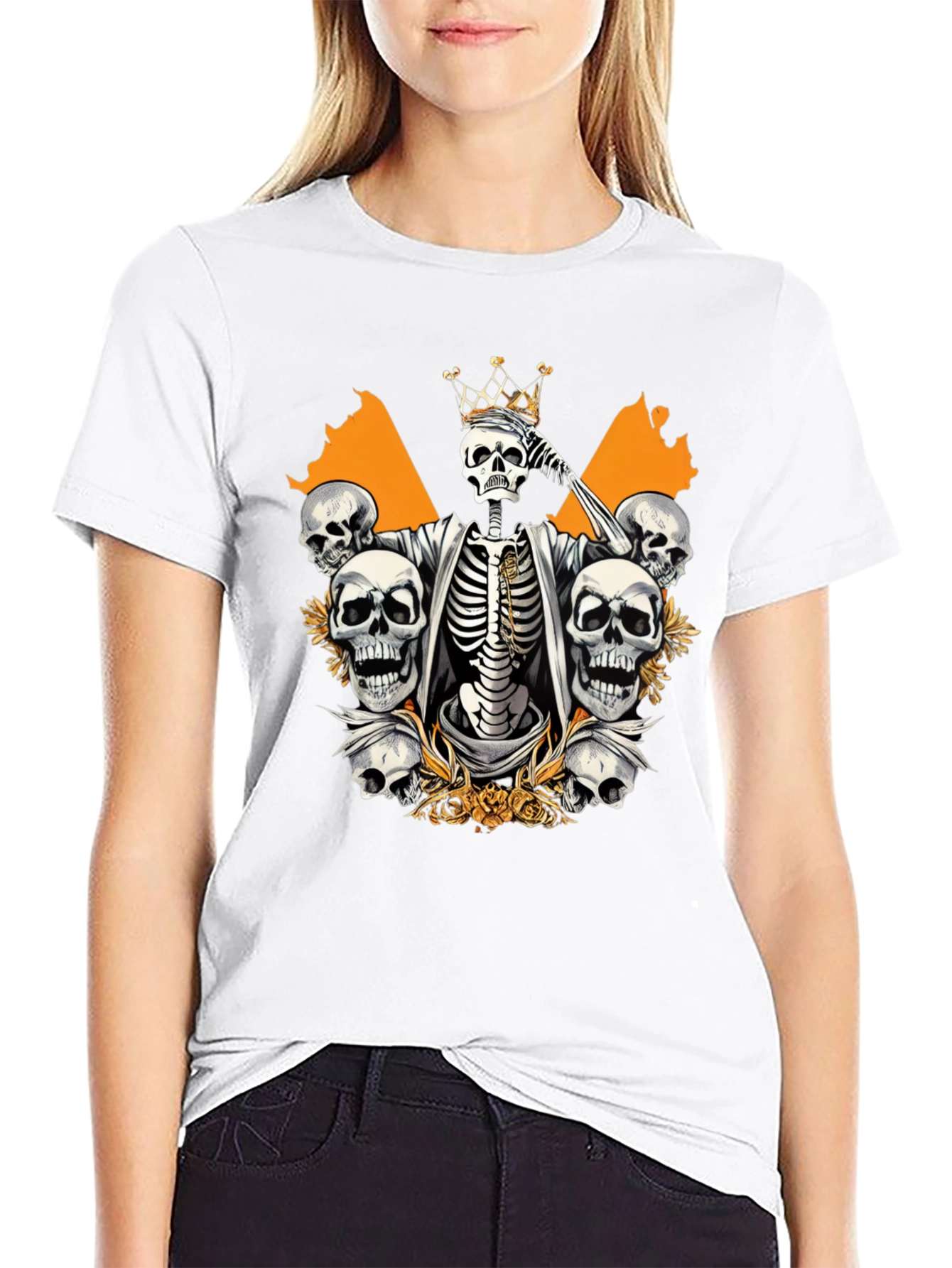 Skull King Graphic Tee - Black Cotton T-Shirt