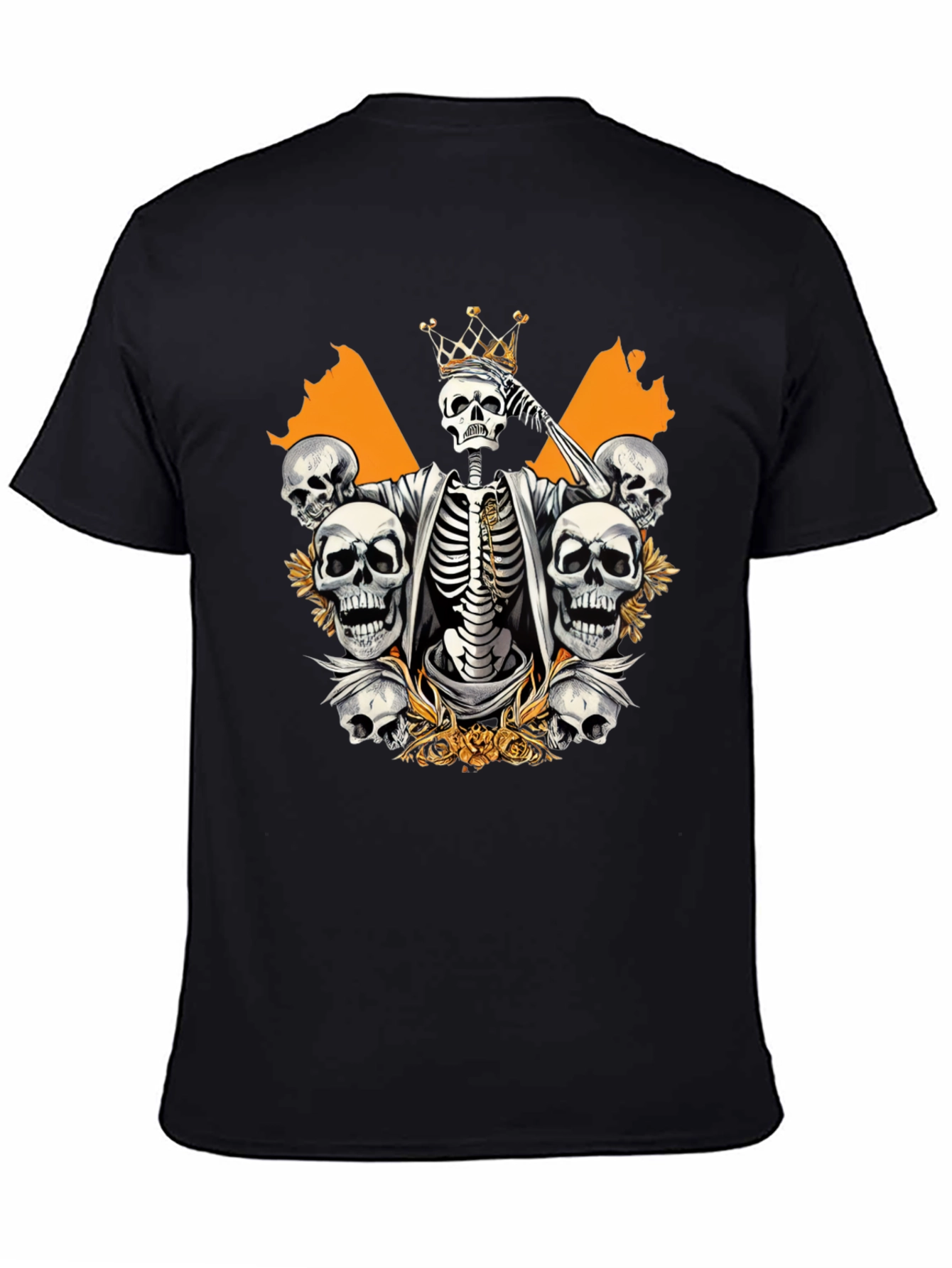 Skull King Graphic Tee - Black Cotton T-Shirt