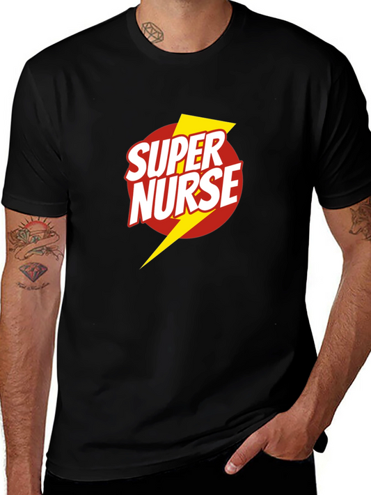 Super Nurse Graphic T-Shirt - Black