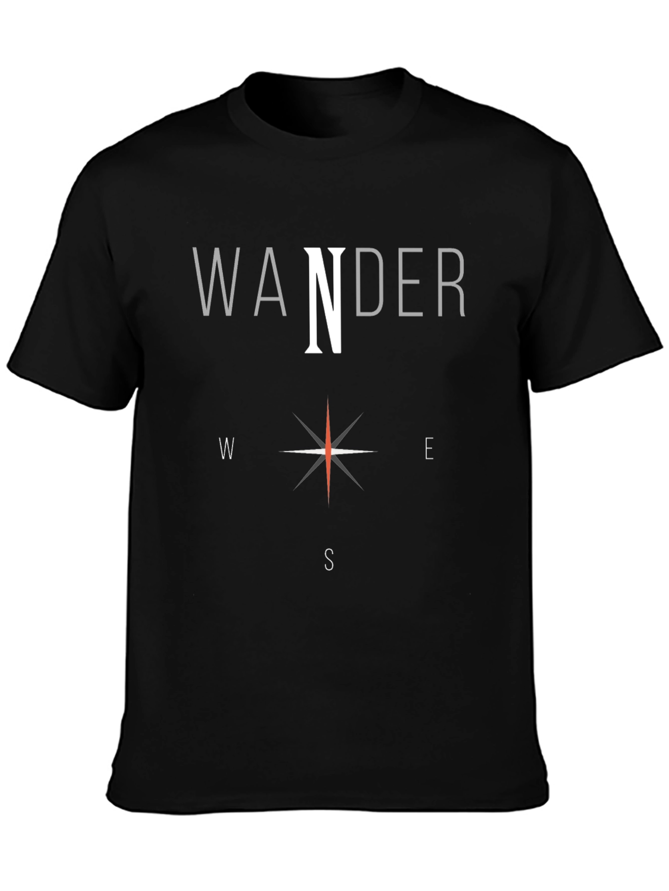 Wander Compass Graphic T-Shirt - Travel Adventure Tee