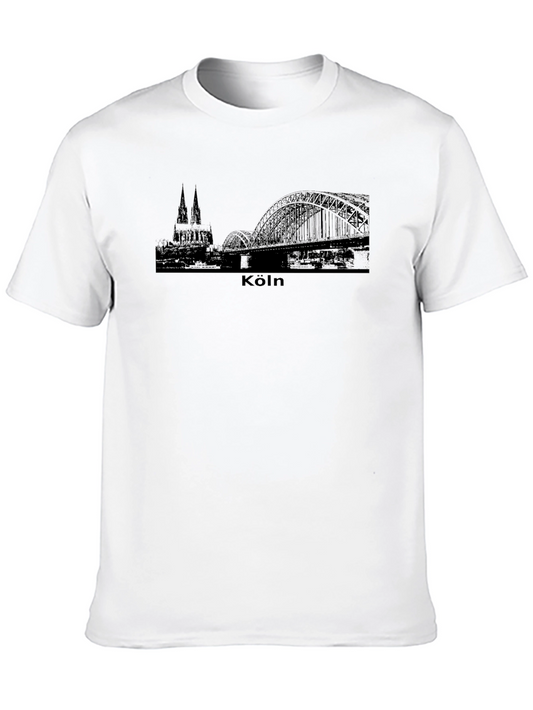 Köln Skyline Mens Black T-Shirt