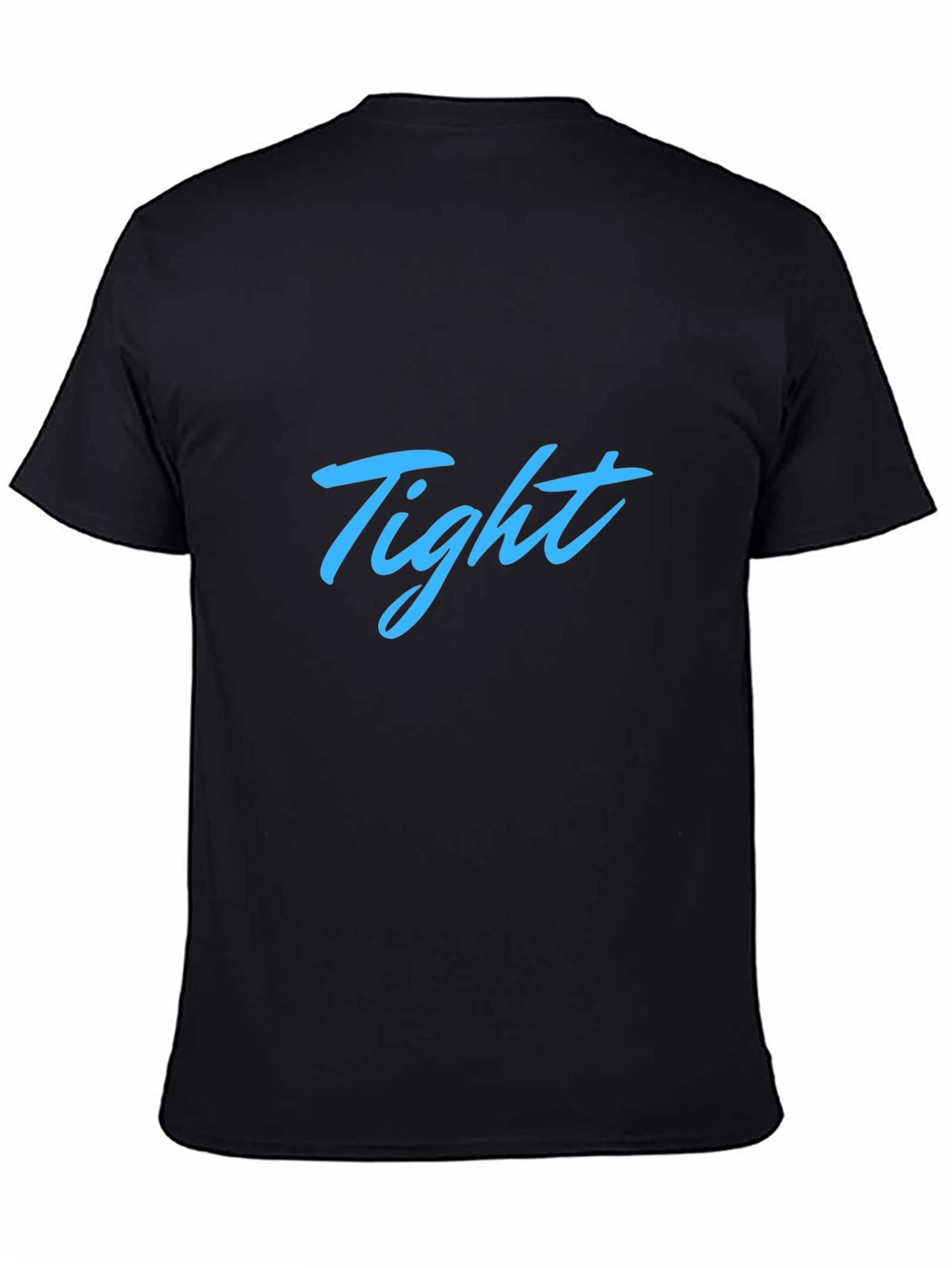 Mens Black Tight Graphic T-Shirt
