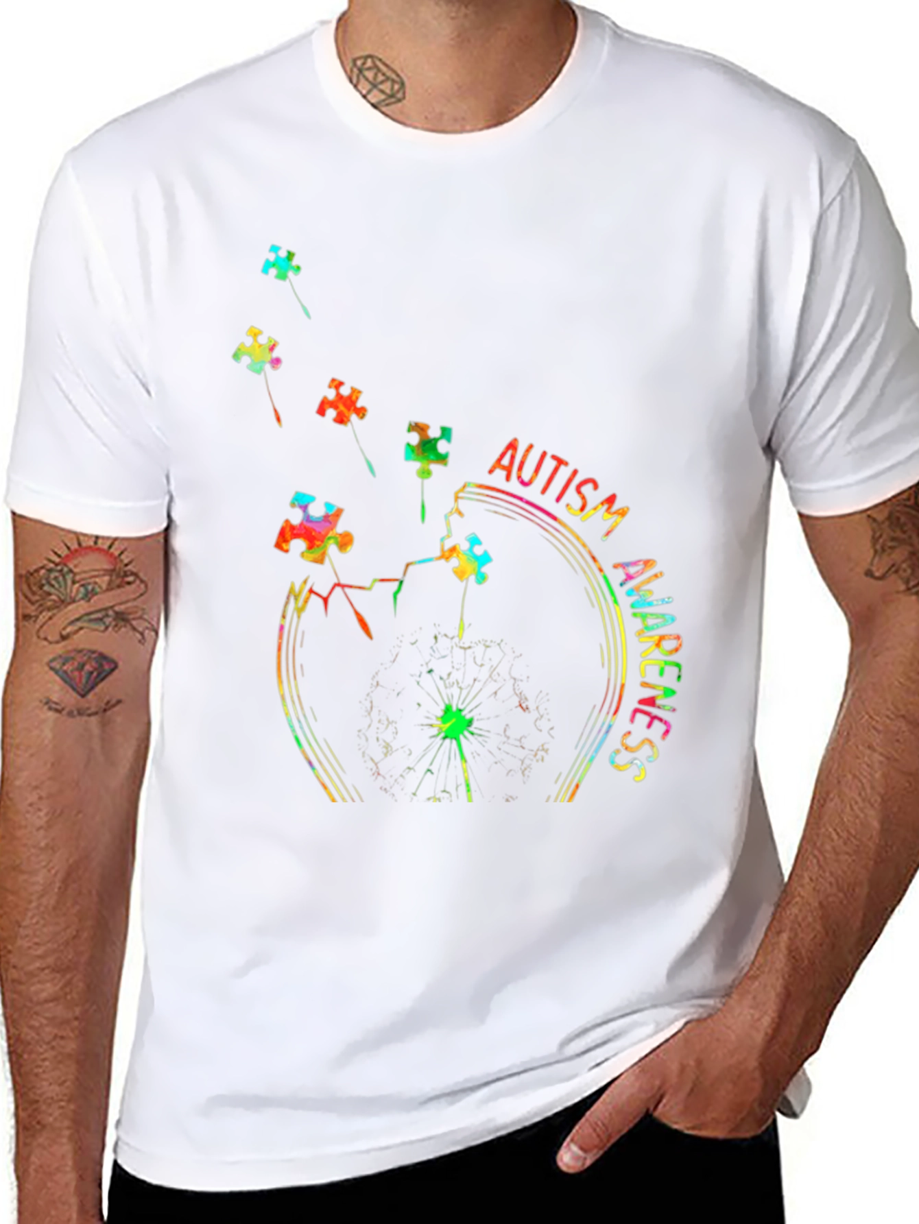Autism Awareness Puzzle Piece Graphic Tee