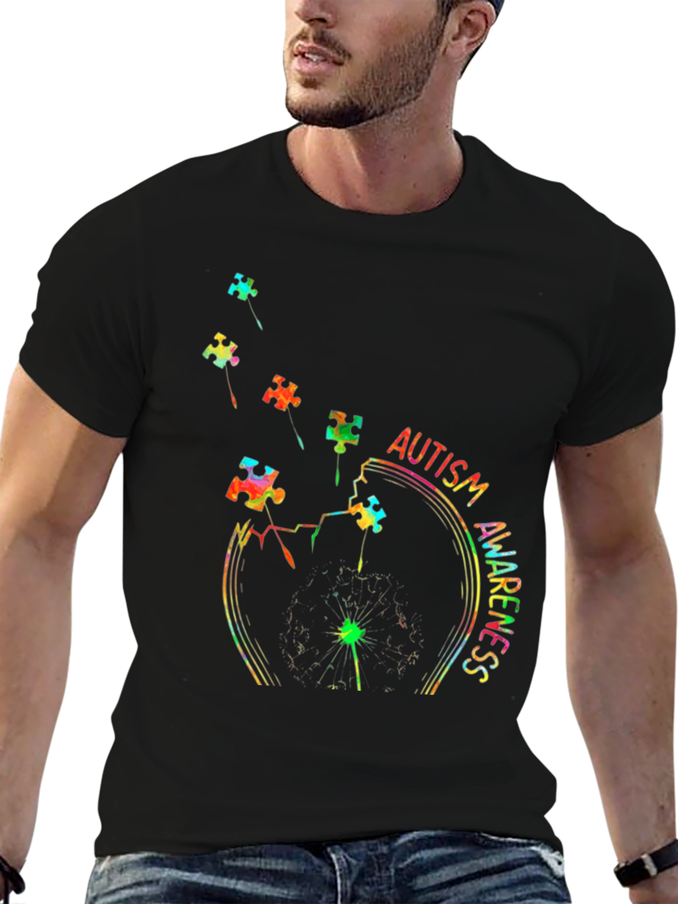 Autism Awareness Puzzle Piece Graphic Tee