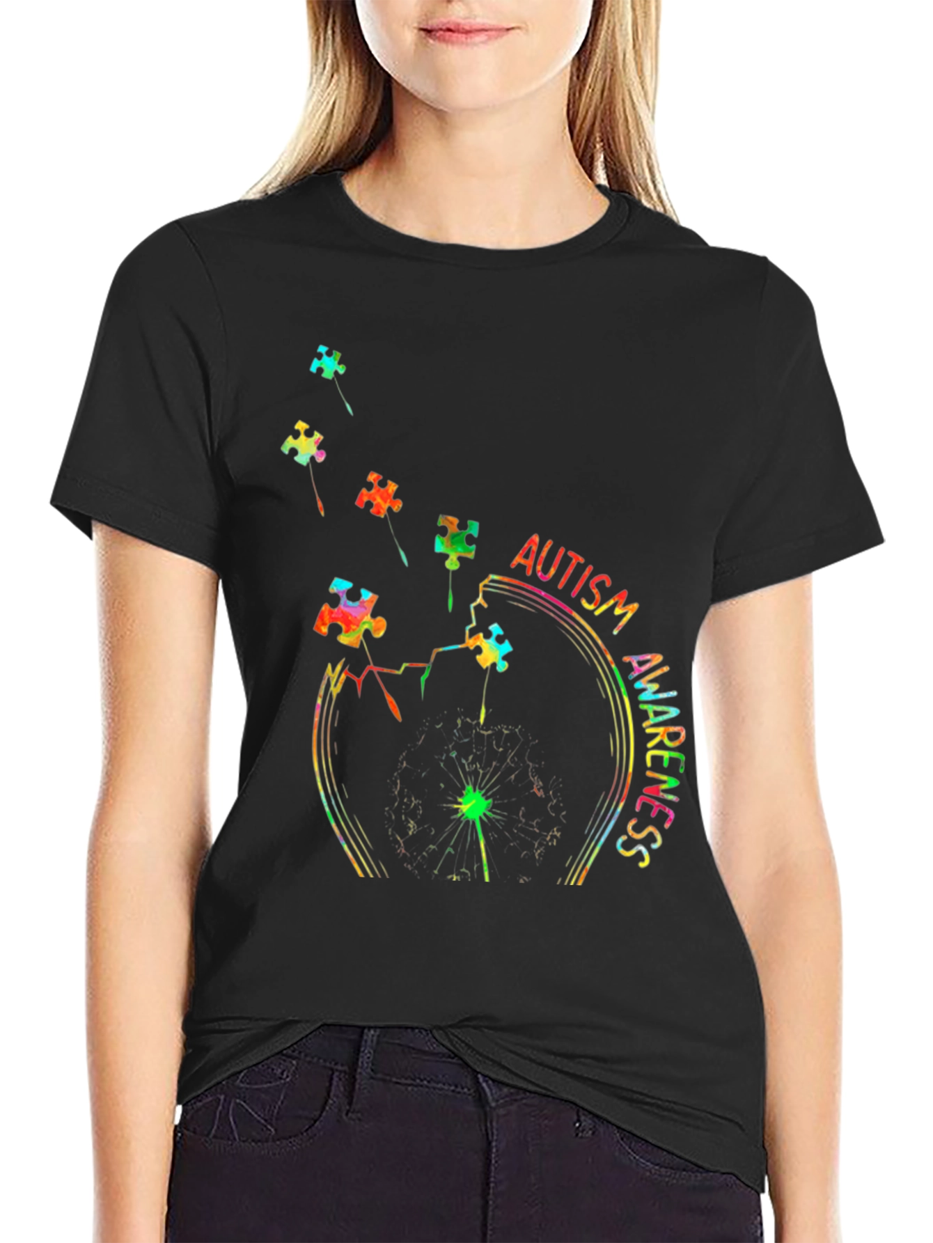 Autism Awareness Puzzle Piece Graphic Tee