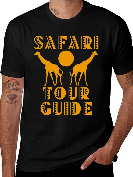 Safari Tour Guide Giraffe Graphic Tee
