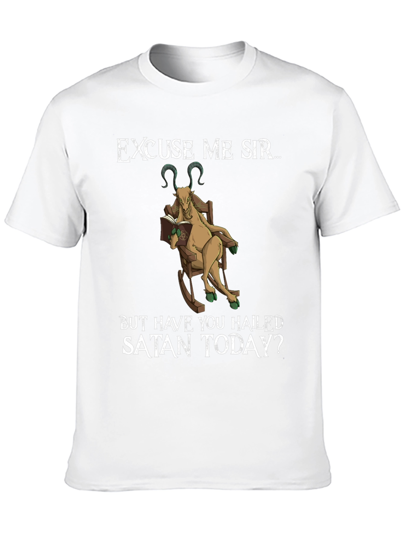 Excuse Me Sir Satan Goat Tee