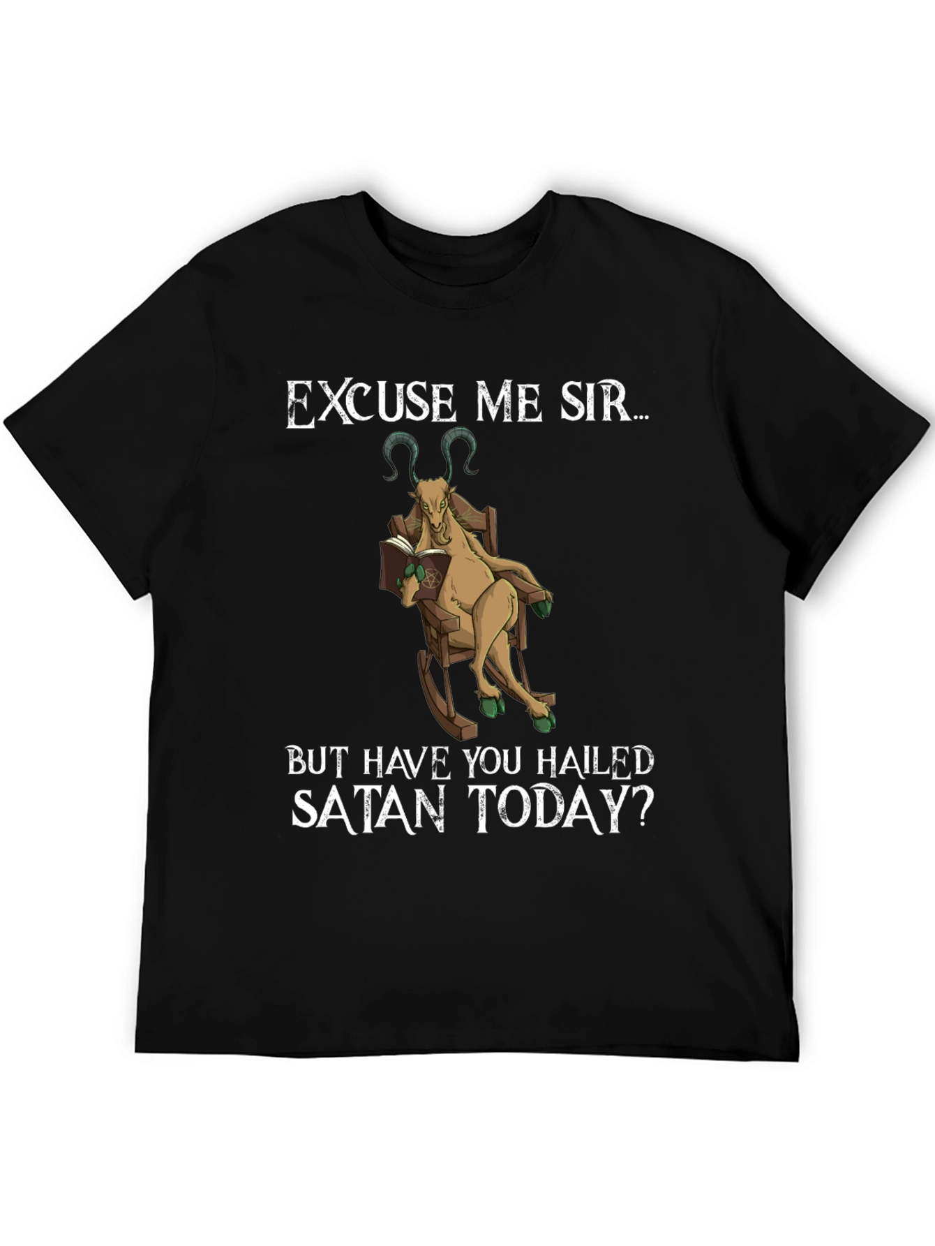 Excuse Me Sir Satan Goat Tee