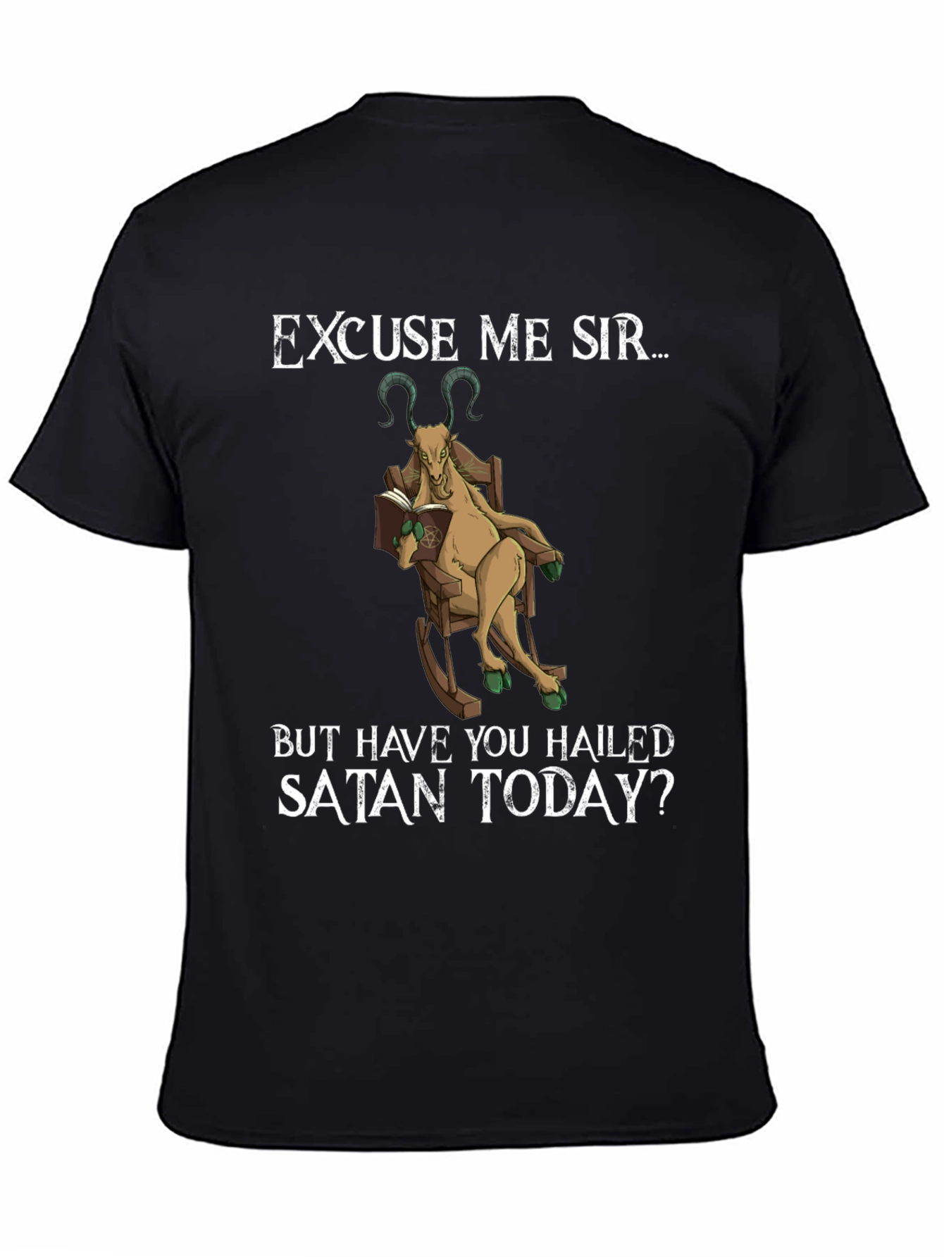 Excuse Me Sir Satan Goat Tee