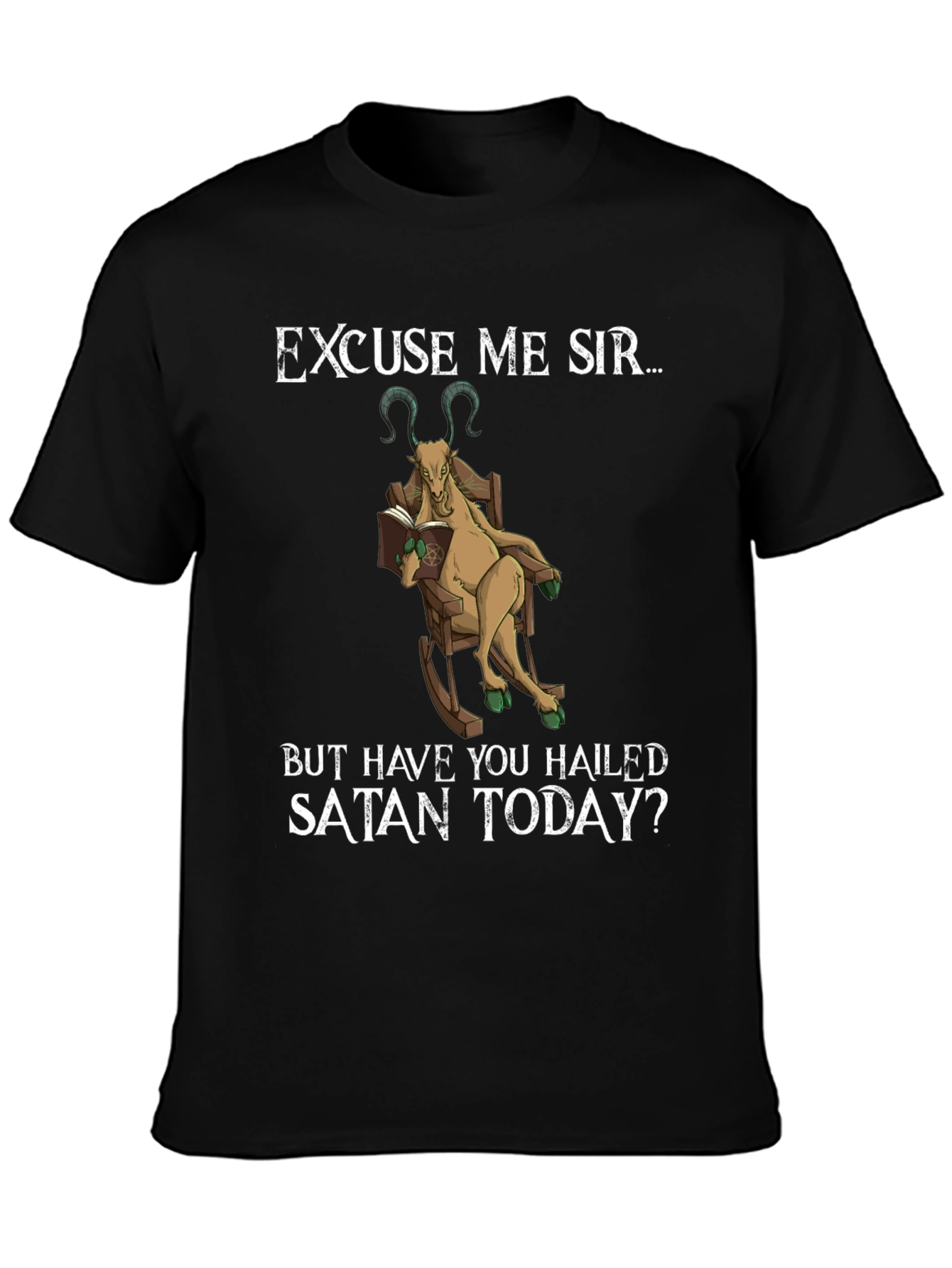 Excuse Me Sir Satan Goat Tee