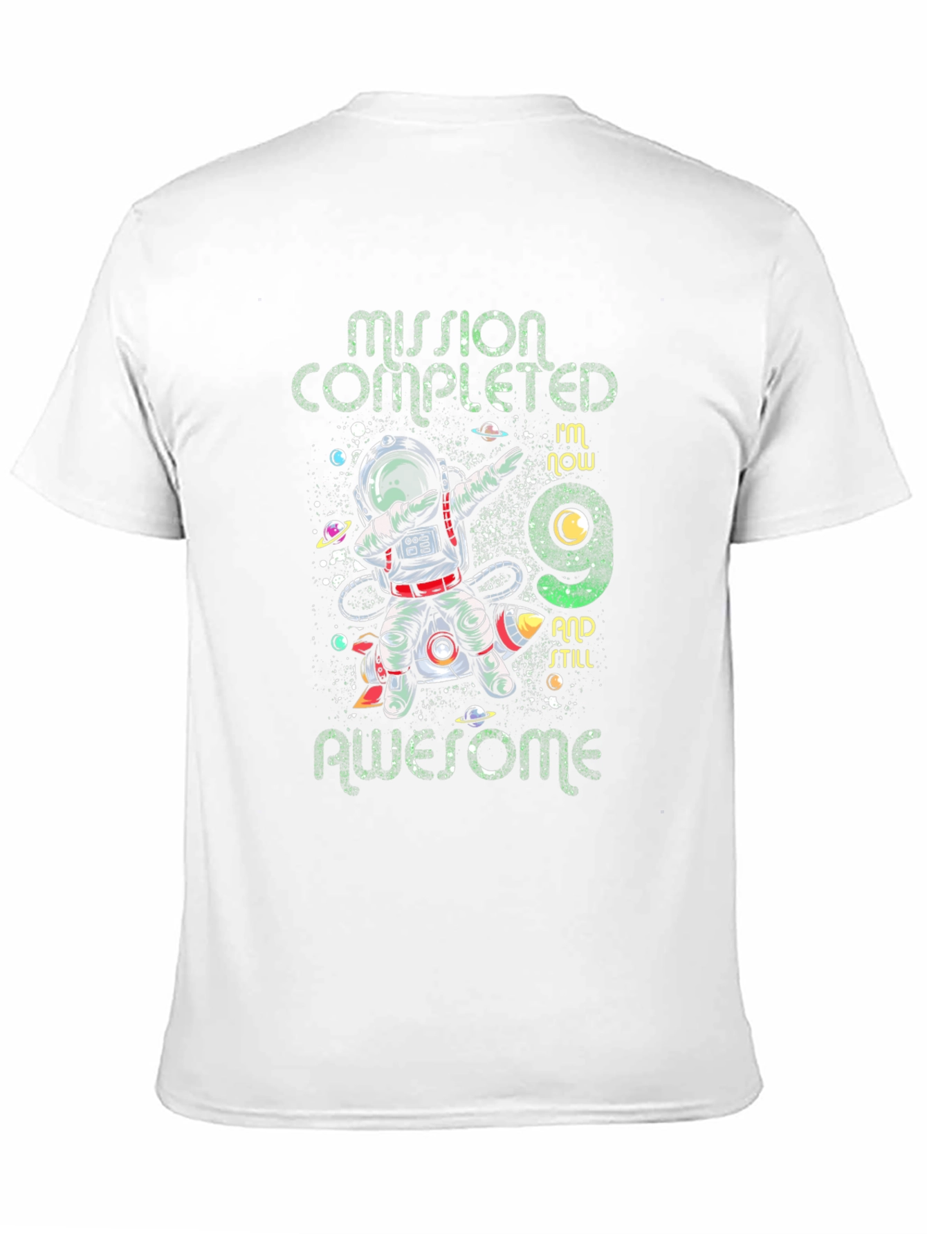 Mission Complete 9th Birthday Astronaut T-Shirt