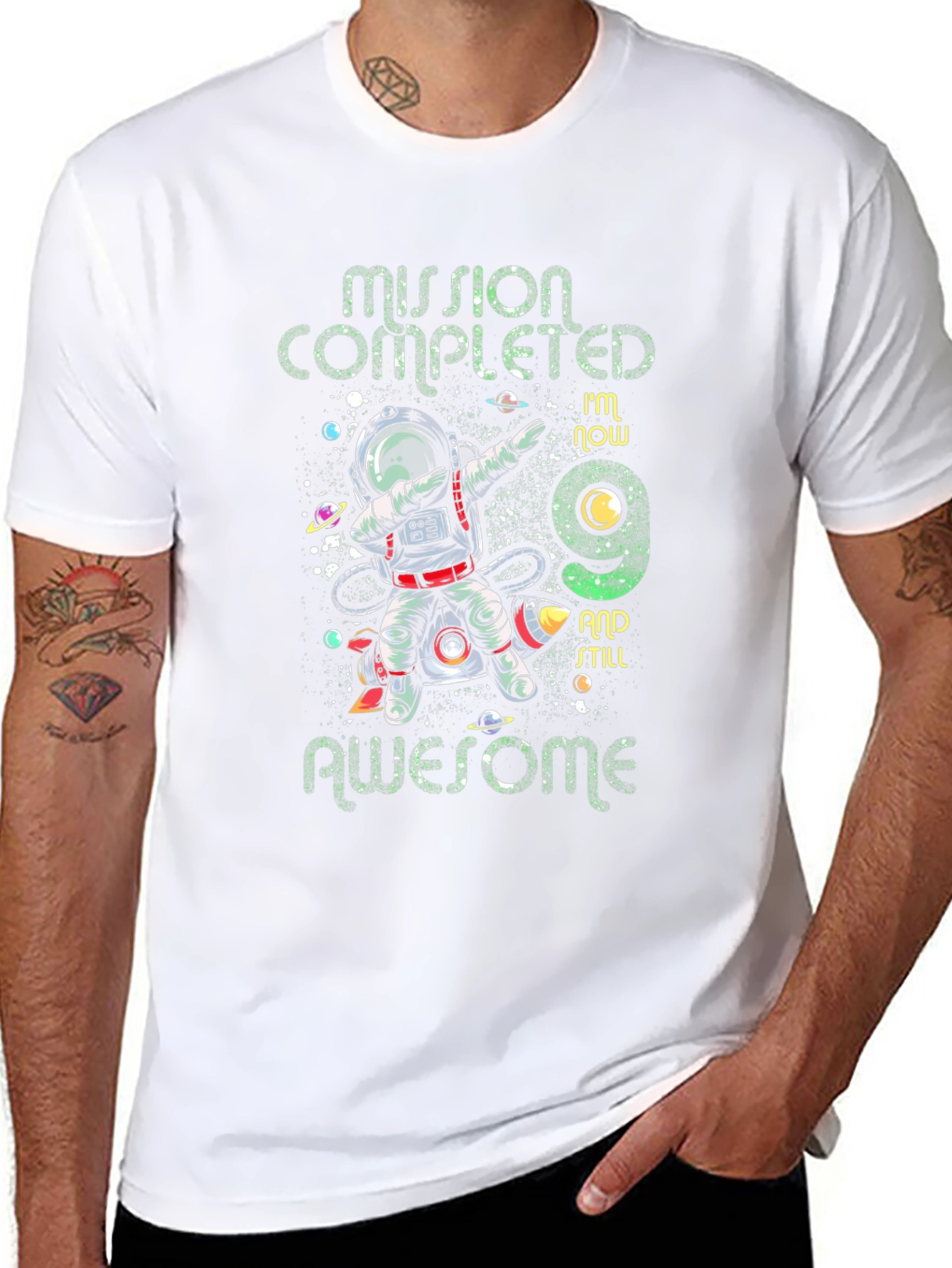 Mission Complete 9th Birthday Astronaut T-Shirt