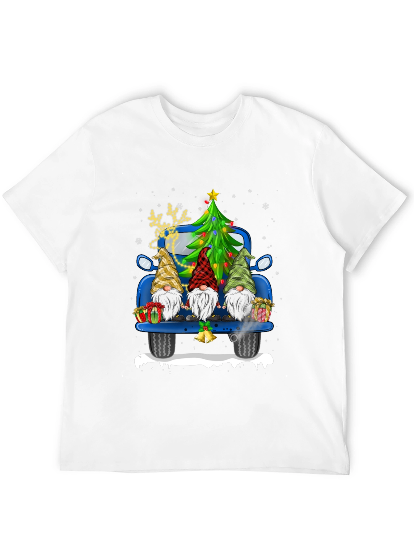 Festive Gnomes Truck Christmas T-Shirt