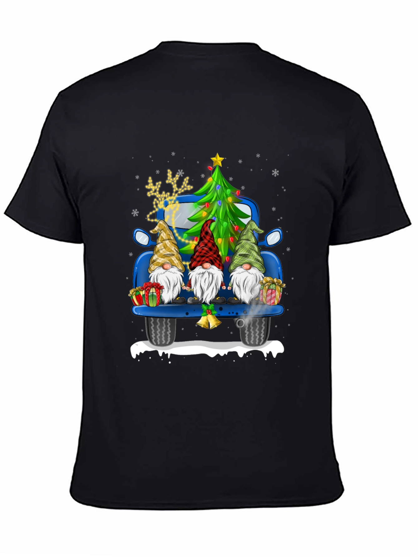 Festive Gnomes Truck Christmas T-Shirt
