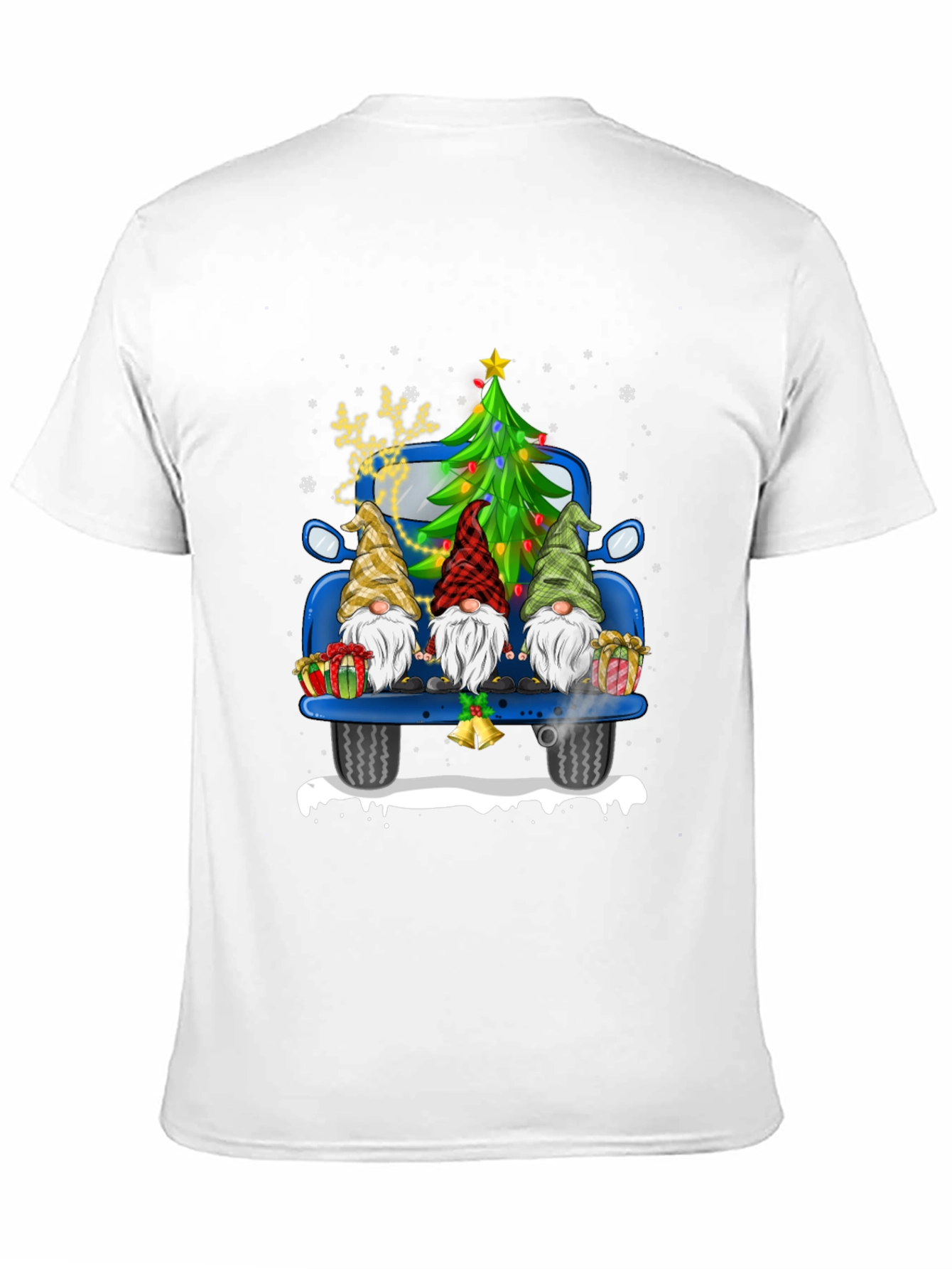 Festive Gnomes Truck Christmas T-Shirt