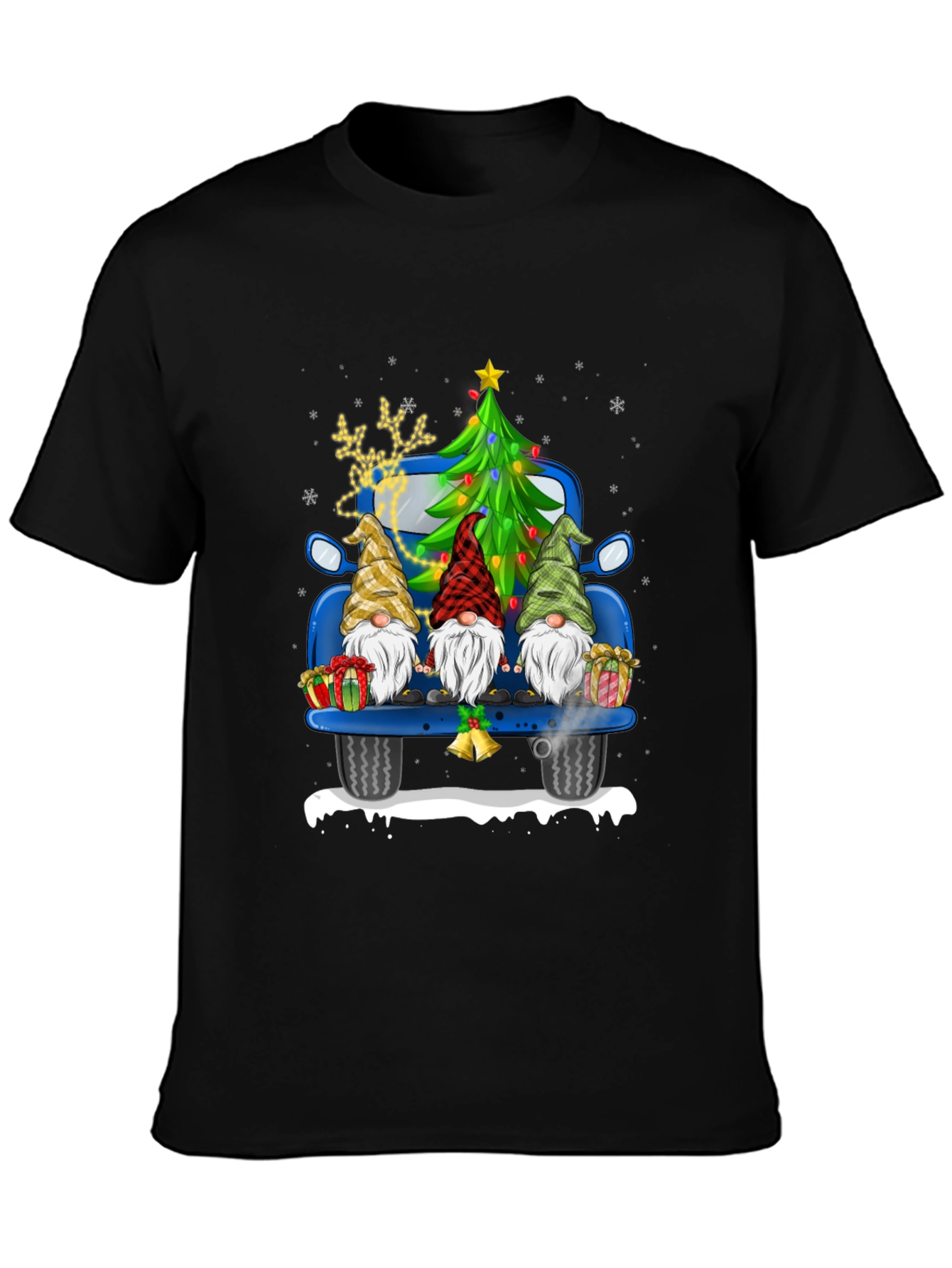 Festive Gnomes Truck Christmas T-Shirt