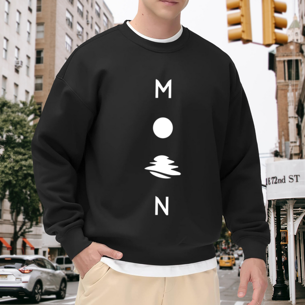 Abstract Wave Art Graphic ԲÁìÎÀÒÂ - Unique Design Pullover Sweatshirt