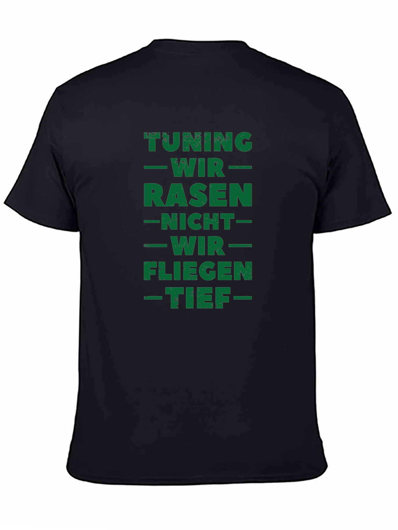 Tuning Wir Rasen Fun Black T-Shirt