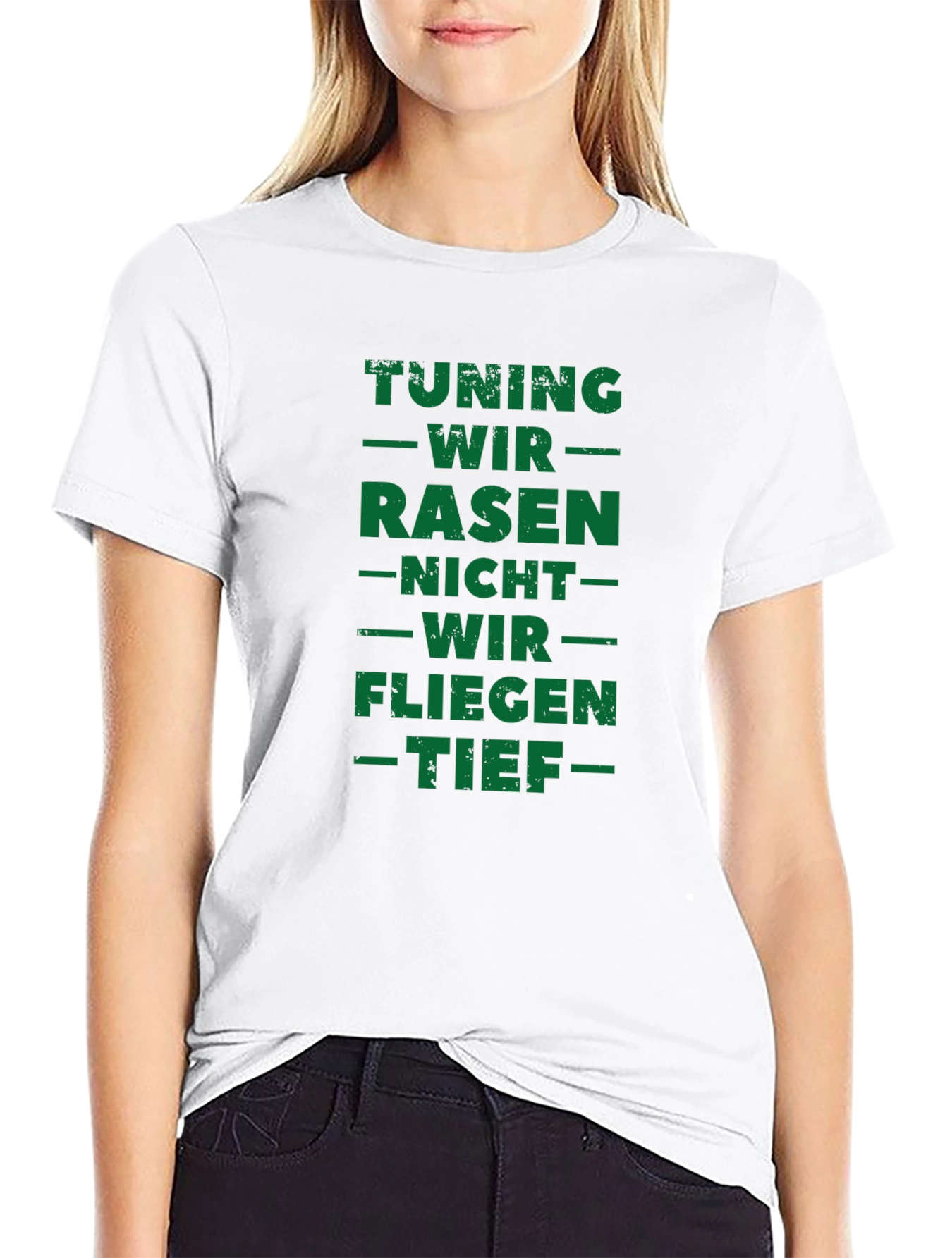 Tuning Wir Rasen Fun Black T-Shirt
