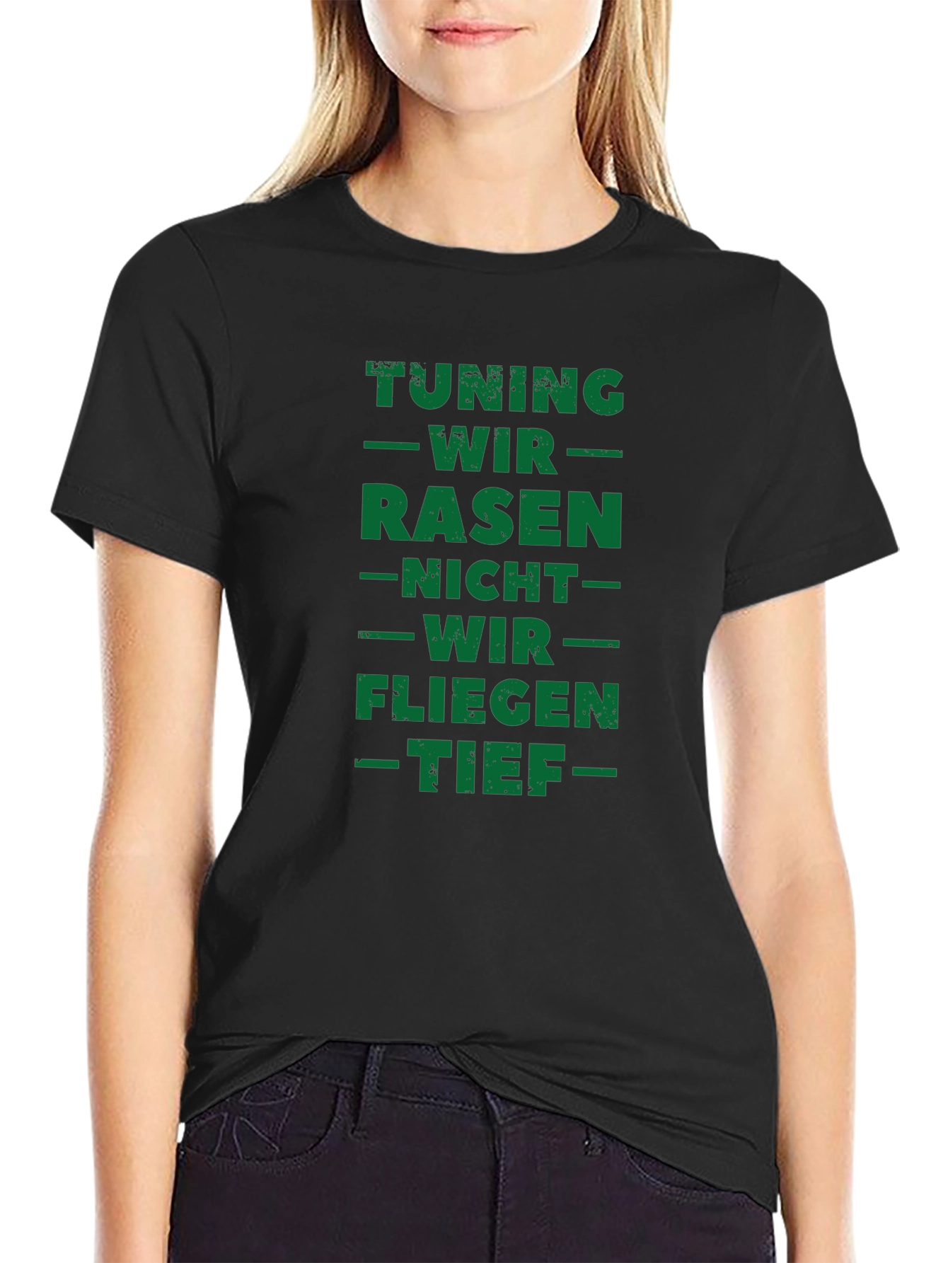 Tuning Wir Rasen Fun Black T-Shirt