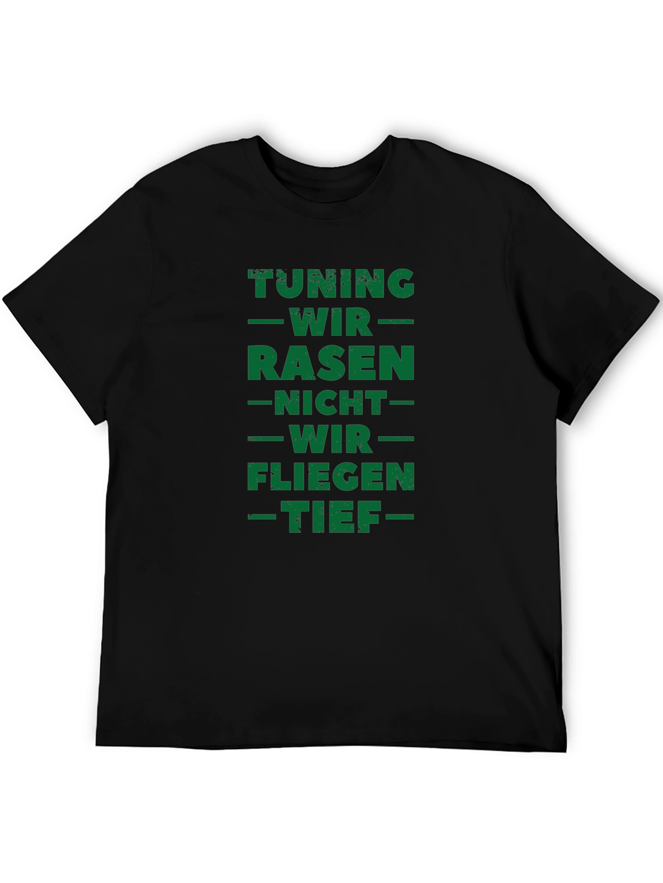 Tuning Wir Rasen Fun Black T-Shirt