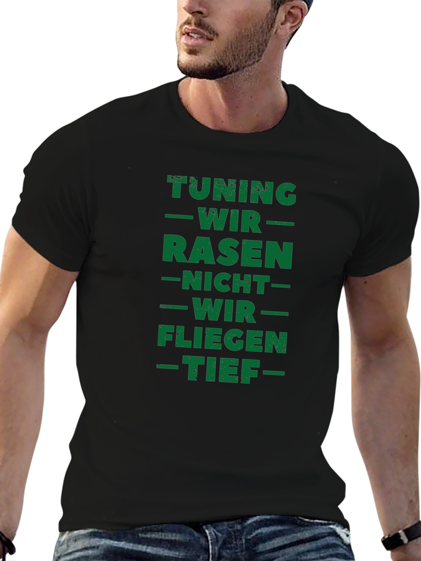 Tuning Wir Rasen Fun Black T-Shirt