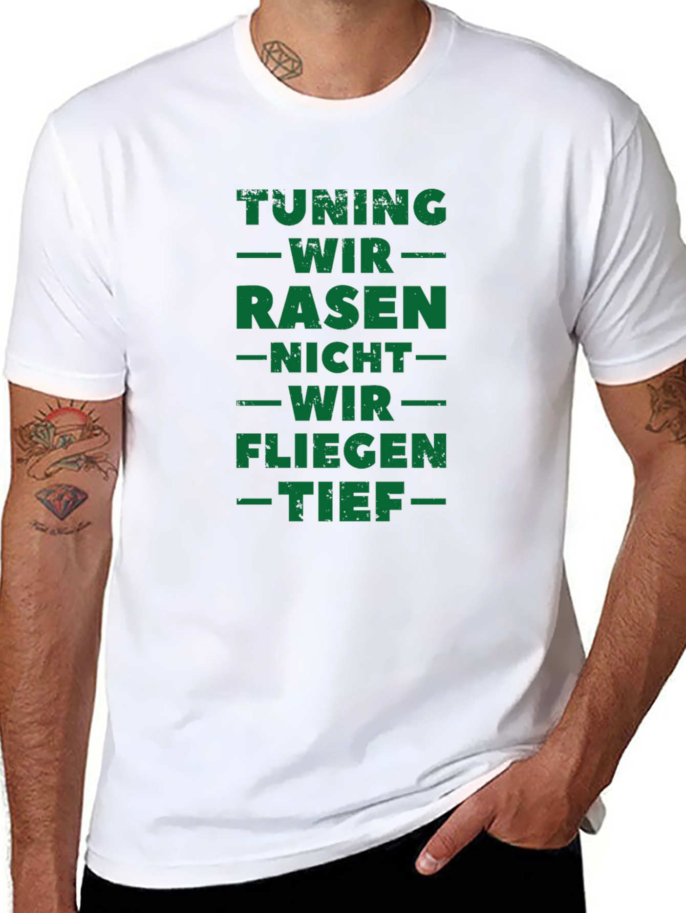 Tuning Wir Rasen Fun Black T-Shirt