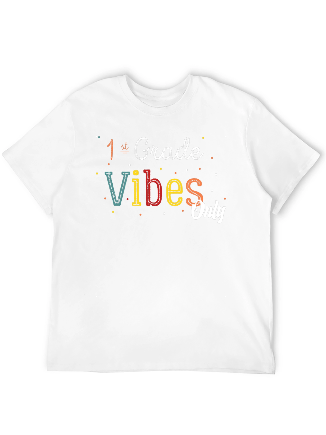 1st Grade Vibes Only T-Shirt - Black