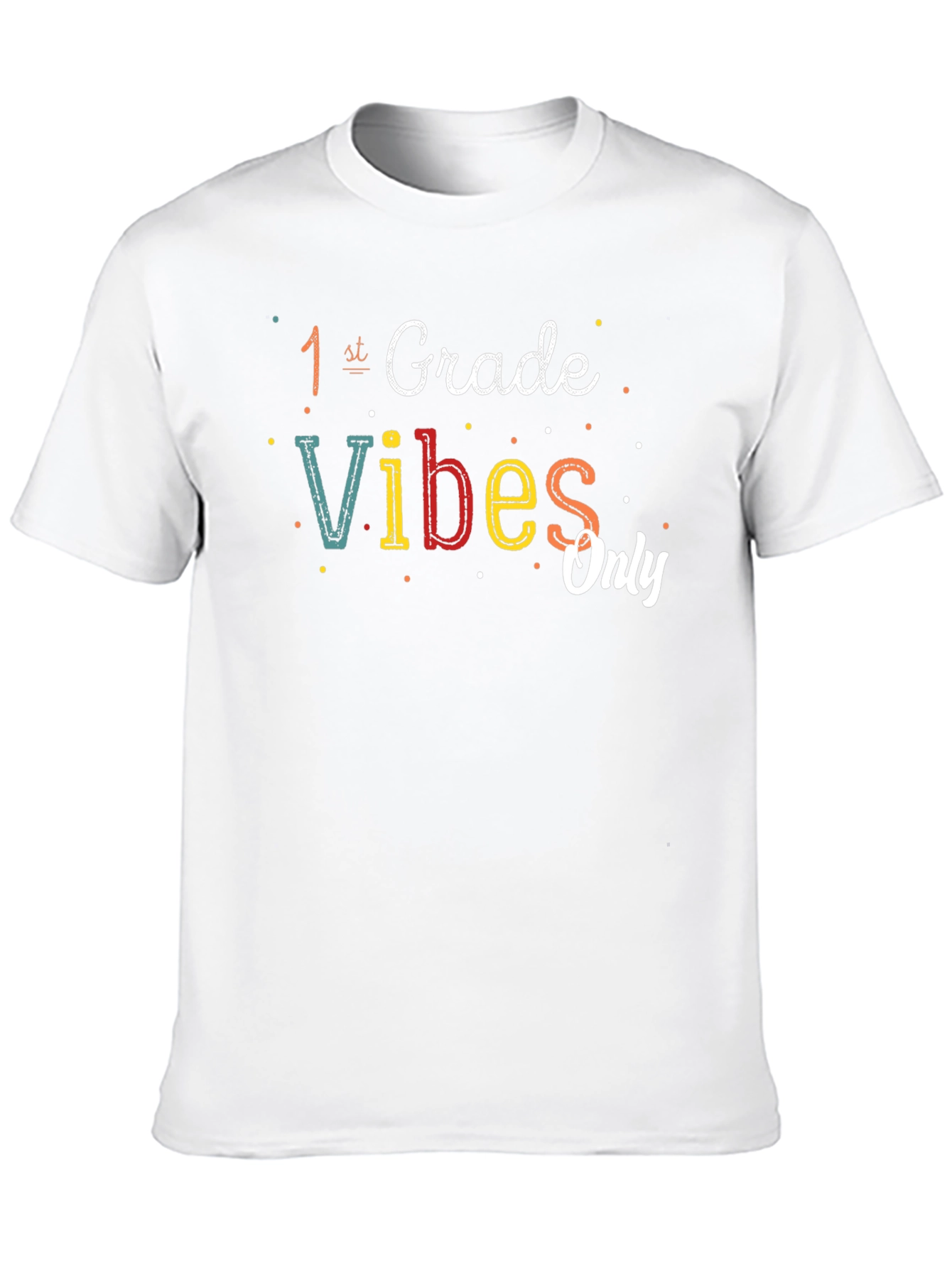 1st Grade Vibes Only T-Shirt - Black
