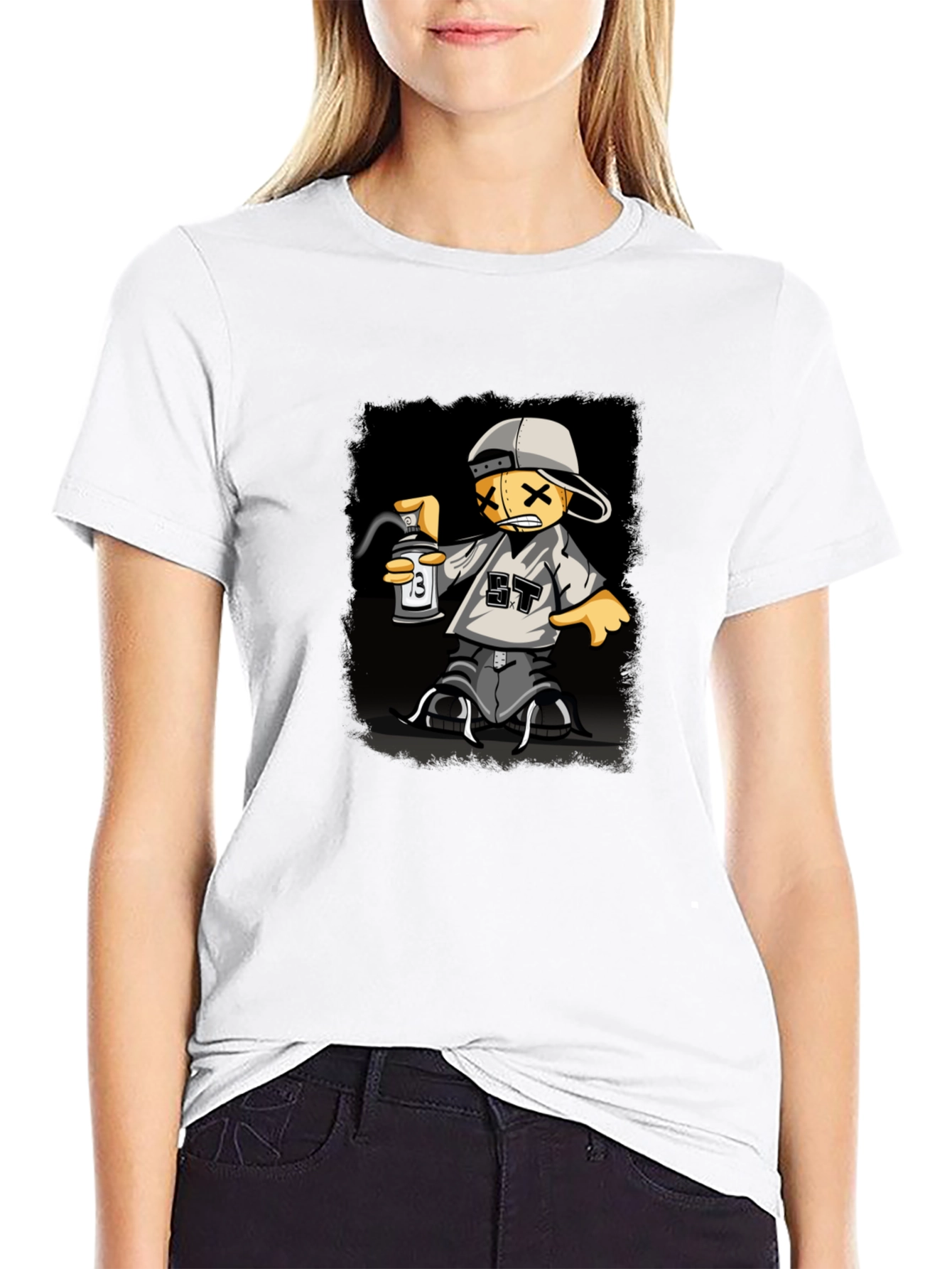 Graphic Print T-Shirt - Street Art Style