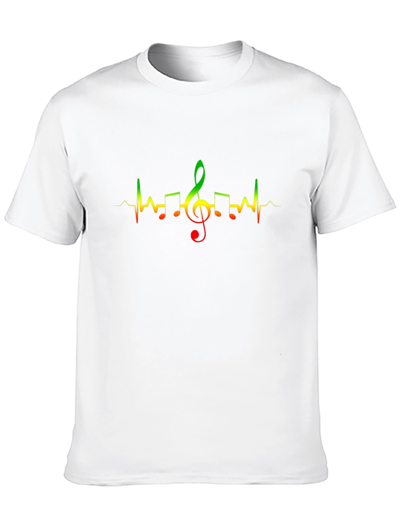 Rasta Music Heartbeat Black T-Shirt