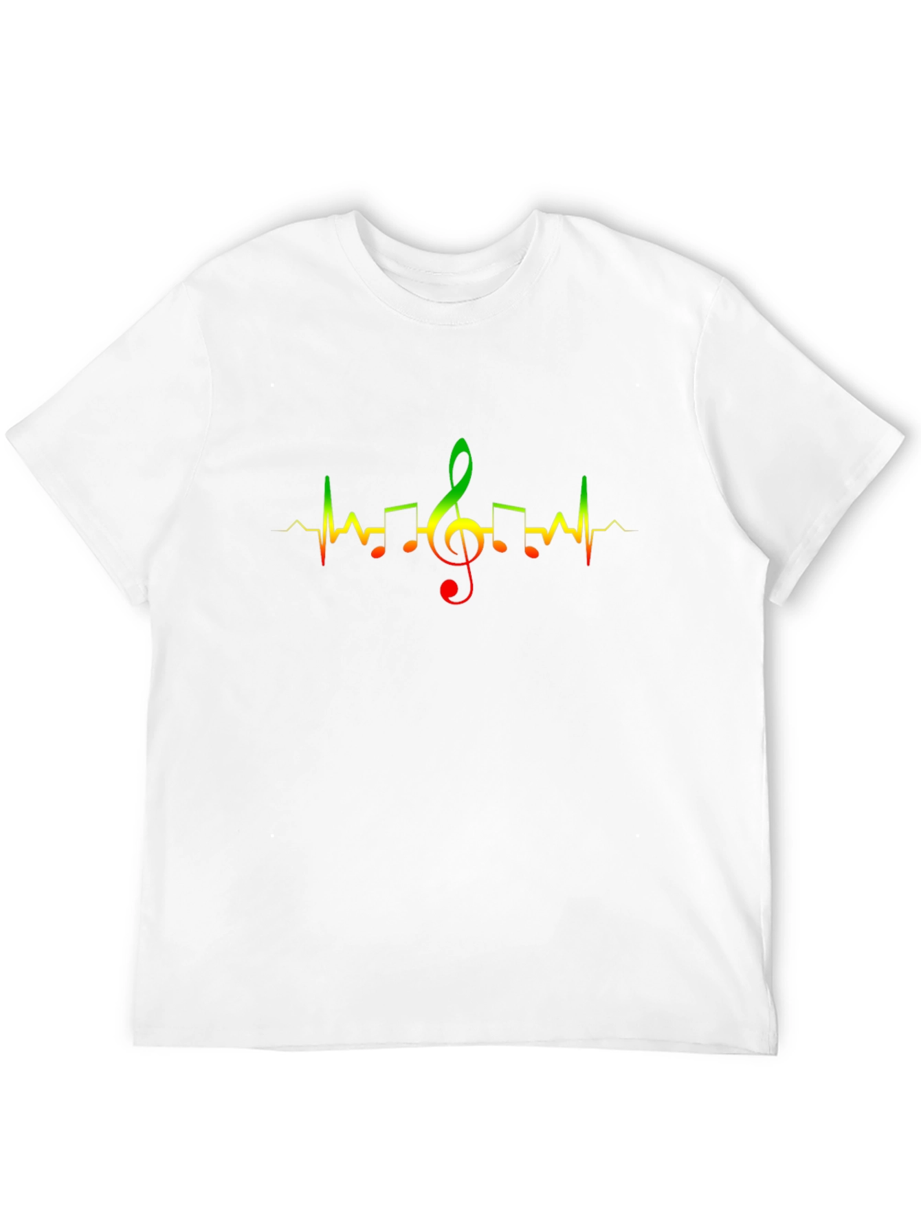 Rasta Music Heartbeat Black T-Shirt