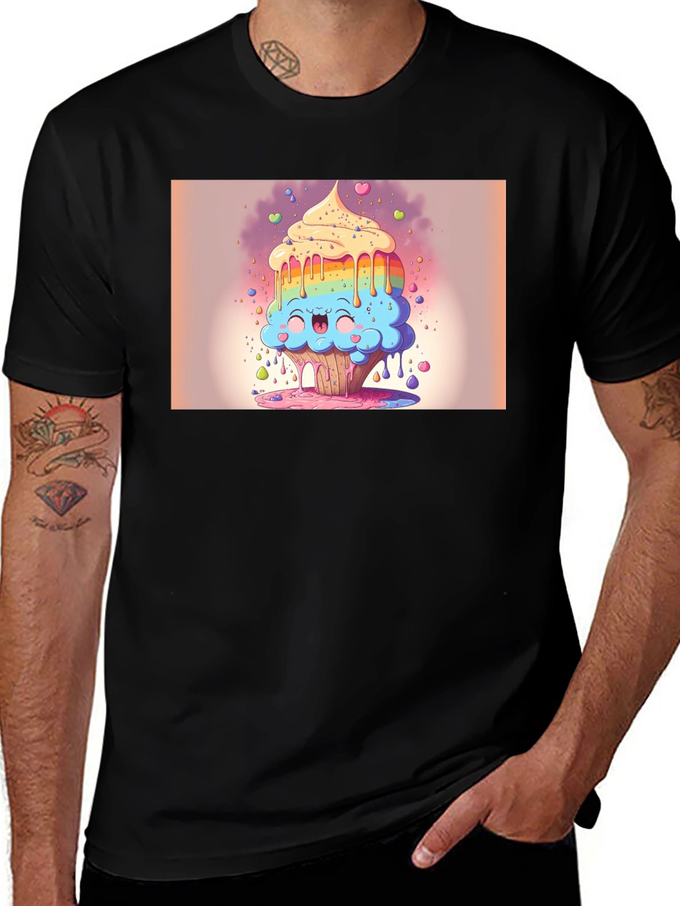 Rainbow Cupcake T-Shirt - Sweet Treat Style!
