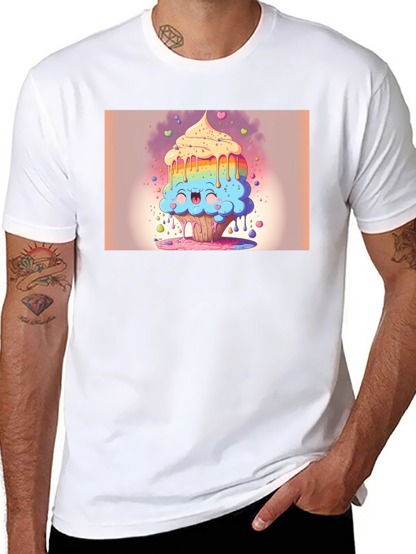 Rainbow Cupcake T-Shirt - Sweet Treat Style!